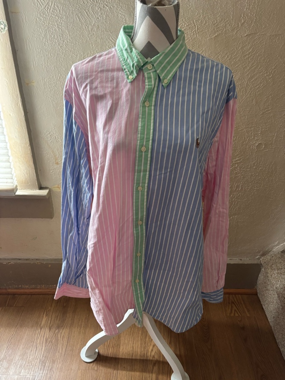Ralph Lauren Men's Colorblock Stripe Button-Down Shirt - Pink, Blue & Green